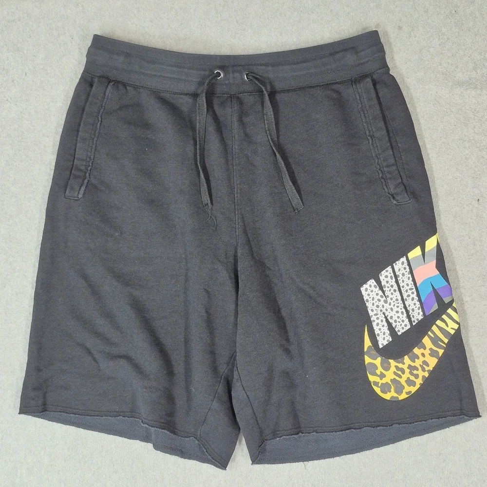 Nike Men Activewear Shorts SMALL Black NSW Air Max Day Alumni Sweat Swoosh
